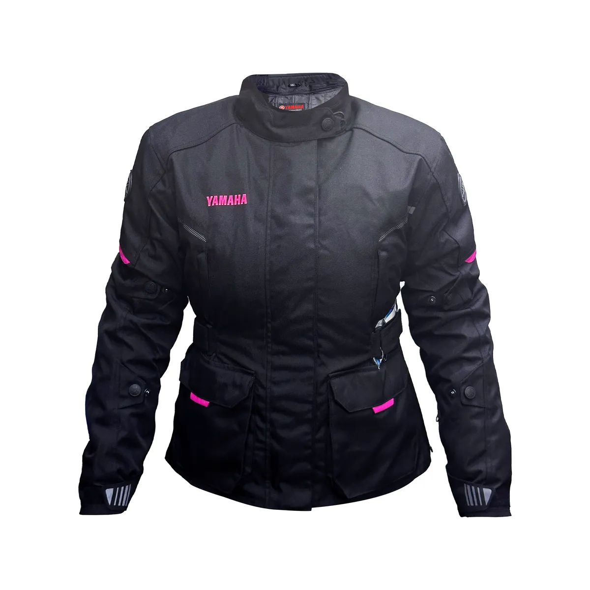 YAMAHA - Chaqueta Yamaha Railway Mujer Touring Negro Rosado
