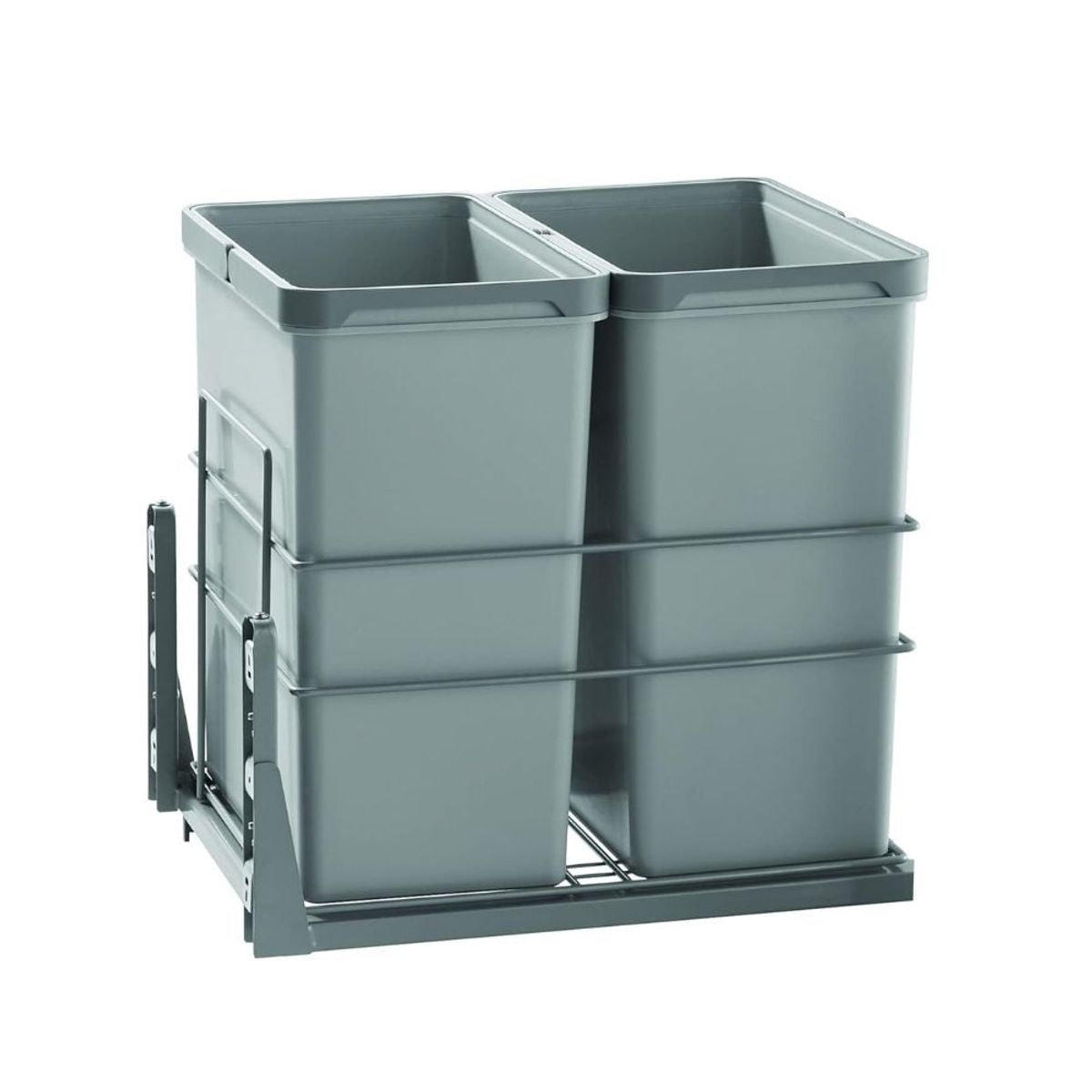 HBT - Basurero 2x28 lts para Frente 450 mm HIGOLD Gris