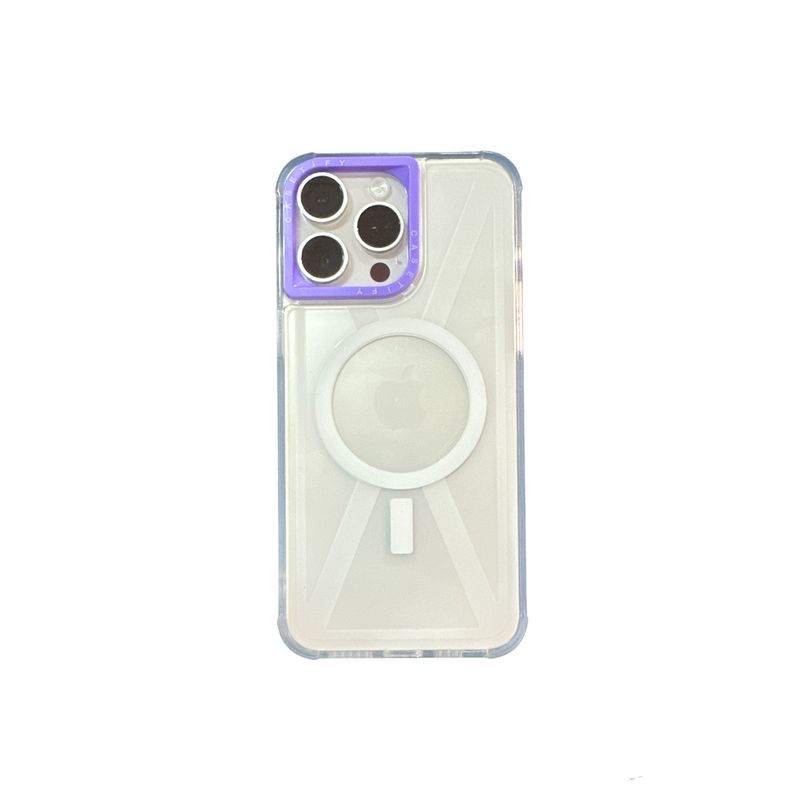 JOIGO - Carcasa Tipo Magsafe Casefity Para iPhone 11 Borde Lila