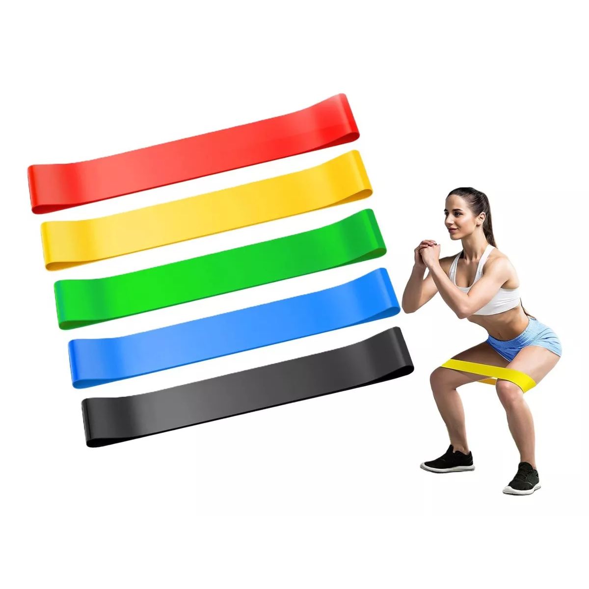 GENERICO - LIGAS EJERCICIOS BANDA X5 LIGAS DE RESISTENCIAS