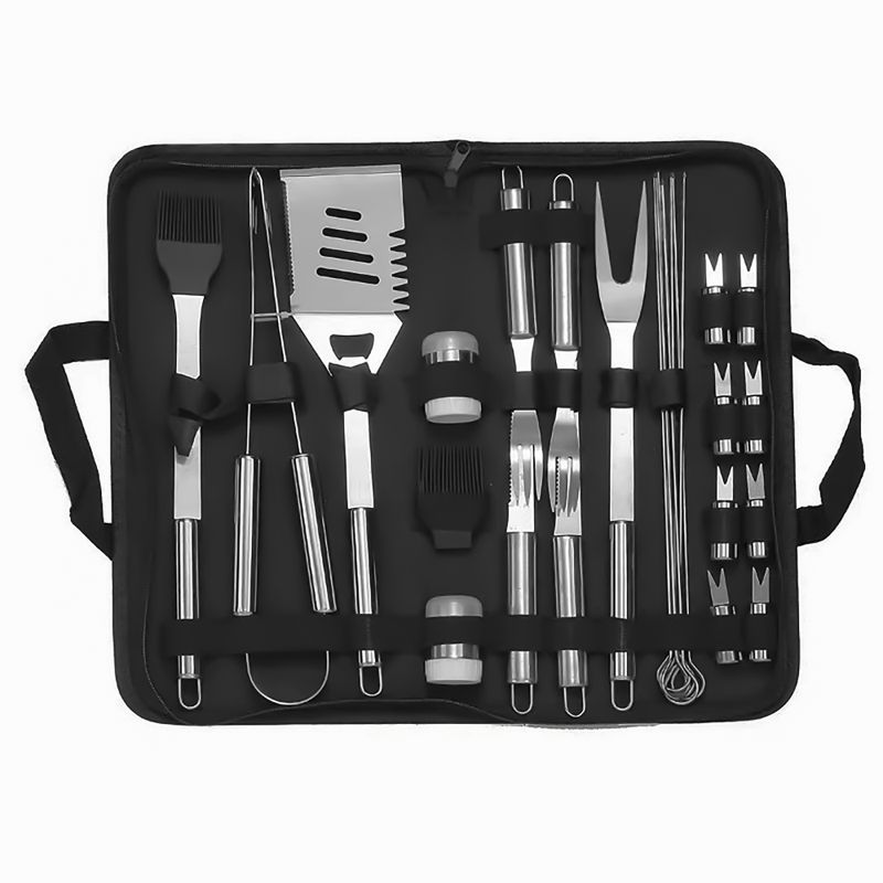 HOME & DESING - Set de 27 Accesorios Parrilleros con Maletin