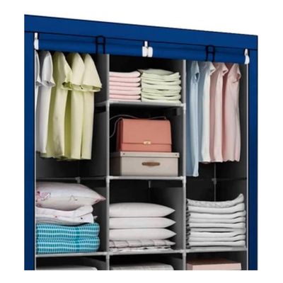 Imagen 2 del producto Closet Organizador Armable Tela Azul 3 Cuerpos 130x45x175 CM