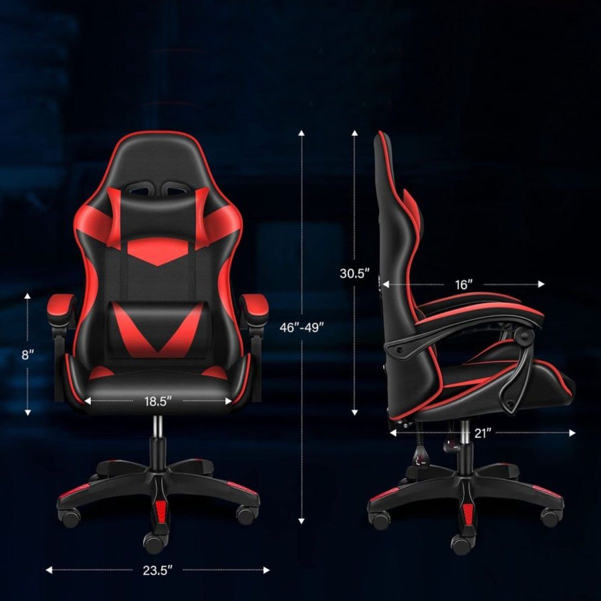 IMPORTCLICK - Silla Gamer Profesional Oficina Roja - Rojo