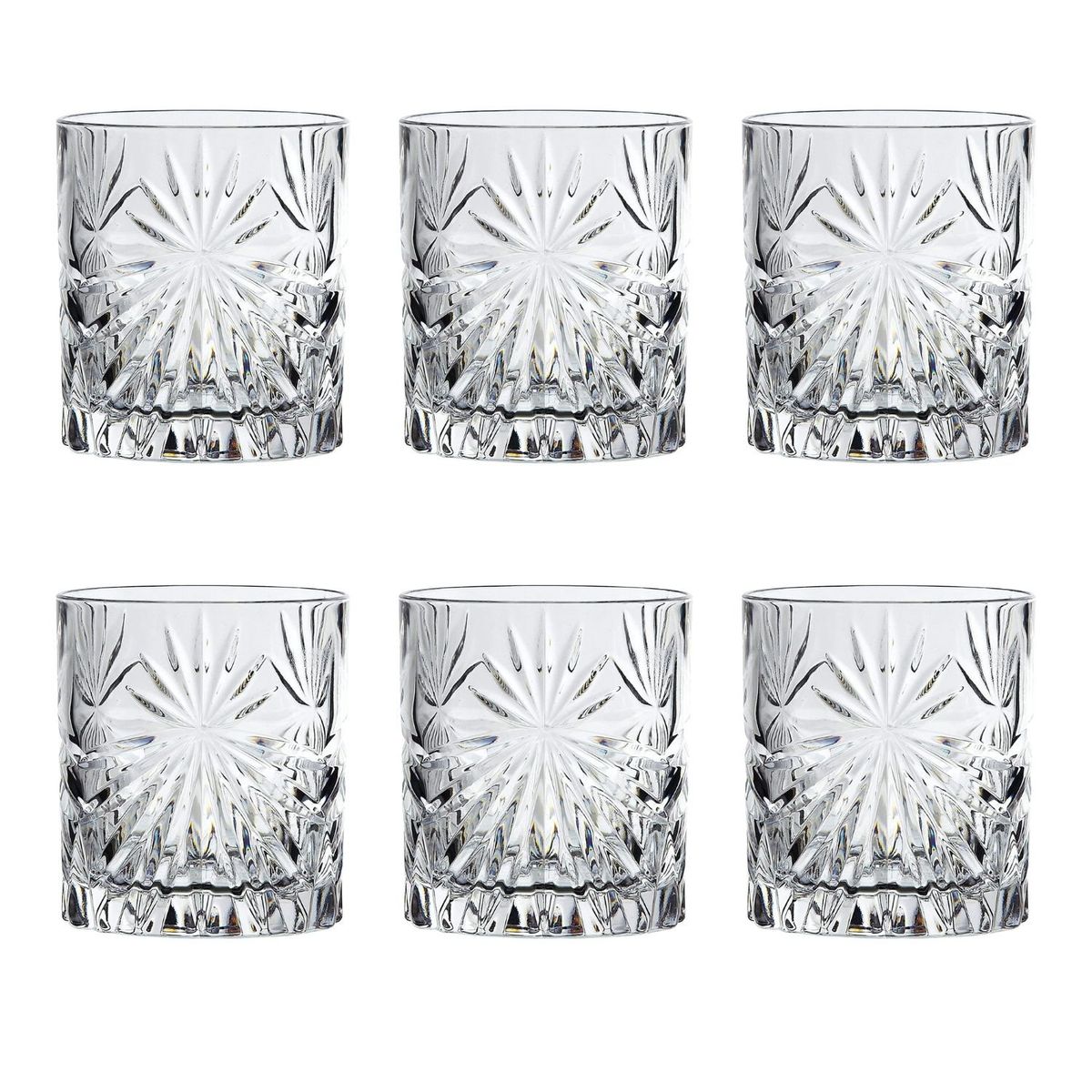 IMPORTCLICK - Set 6 Vasos Whisky Perth Vidrio 220 ML