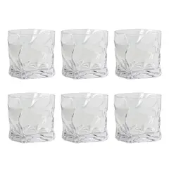 IMPORTCLICK - Set 6 Vasos Whisk Dundee Vidrio Irregular 250 ML