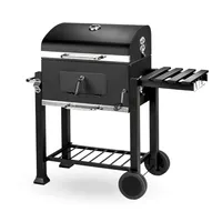 Parrilla a Carbón con Tapa, Termómetro y Bandeja Lateral – Home&Design