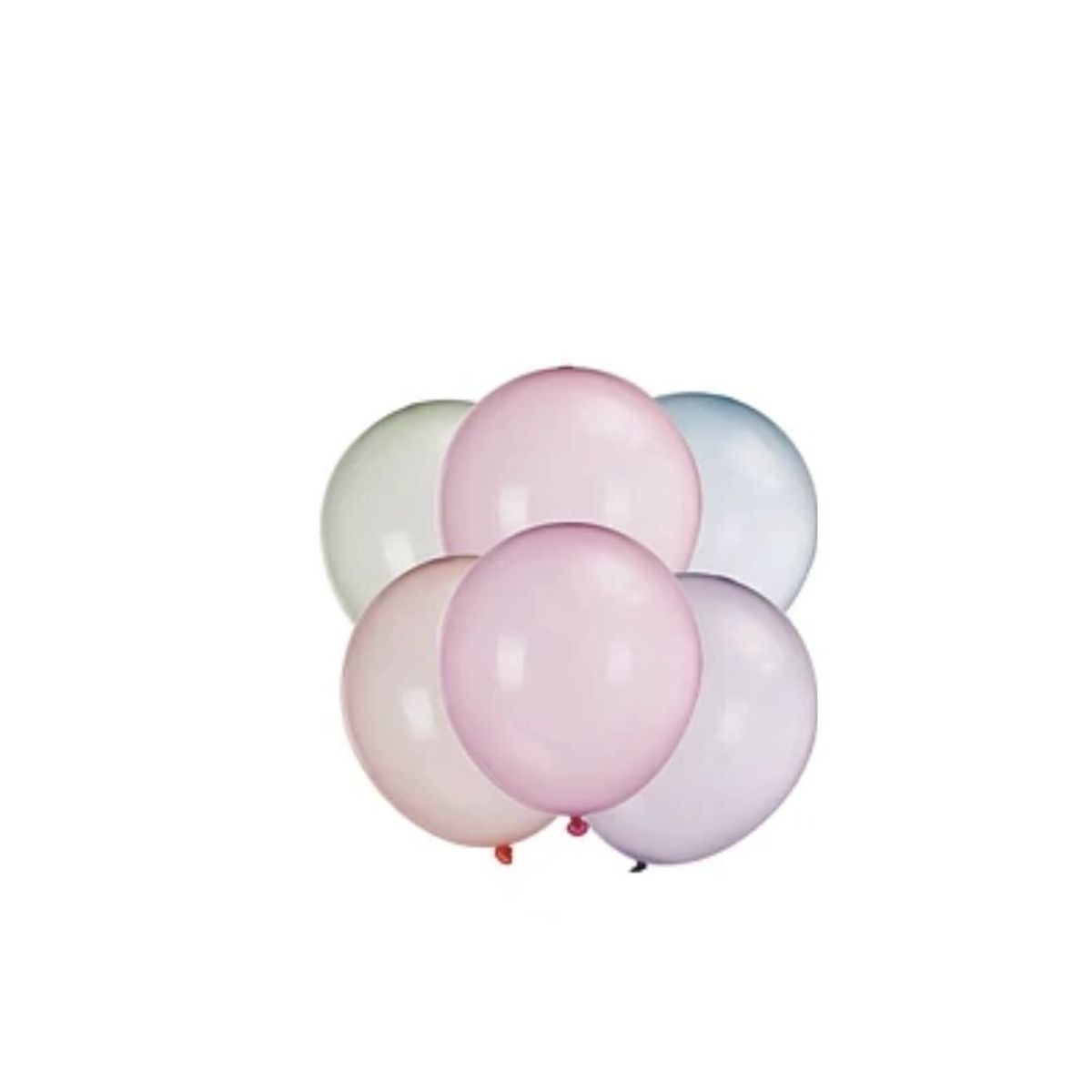 GENERICO - Globos Látex Semi Transparentes Colores Surtidos 6pcs 30cm