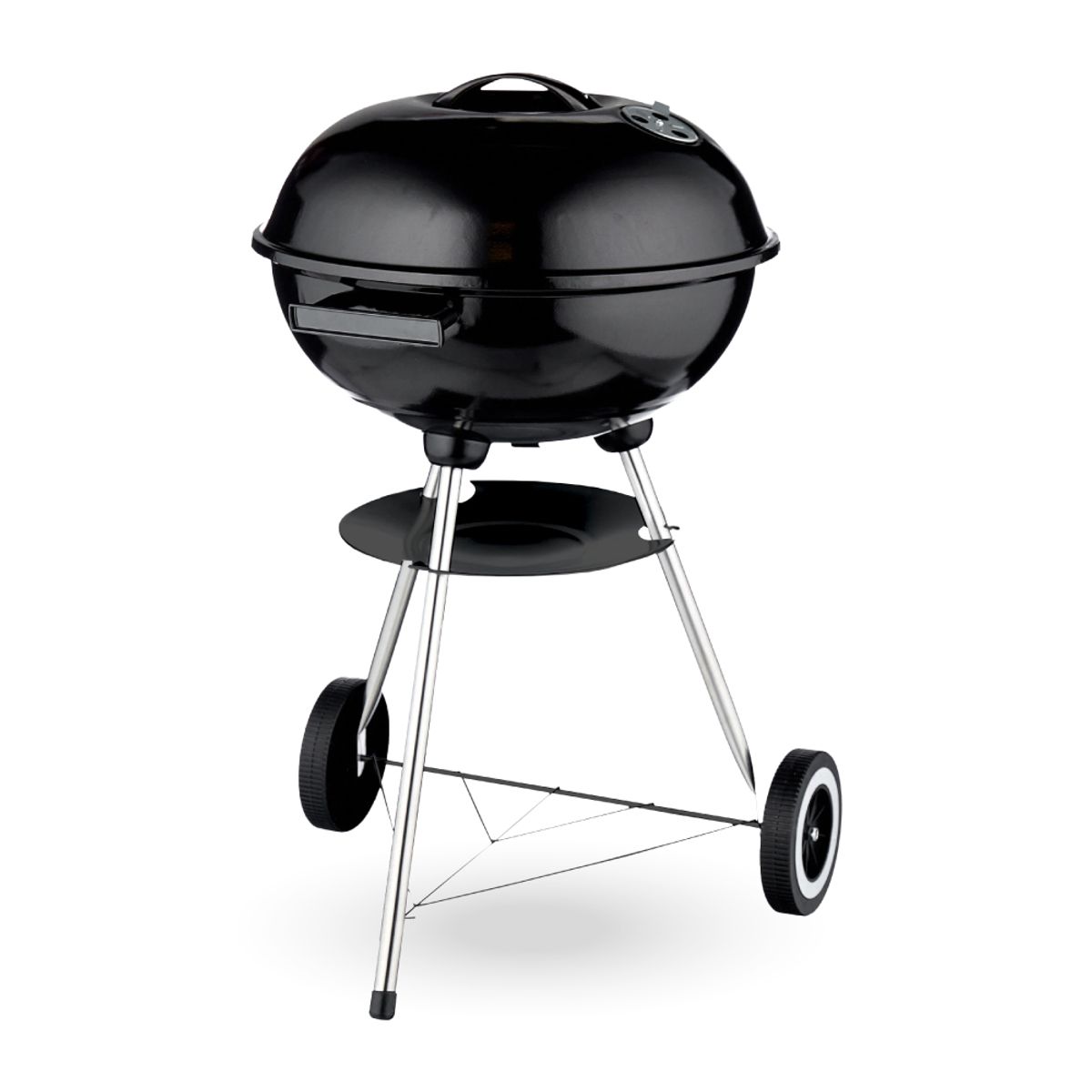HOME & DESING - Parrilla a Carbón con Tapa y Ruedas – Tipo Kettle 43 cm