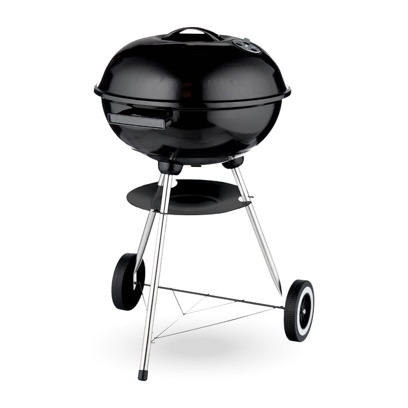 HOME & DESING - Parrilla Redonda con tapa Negra