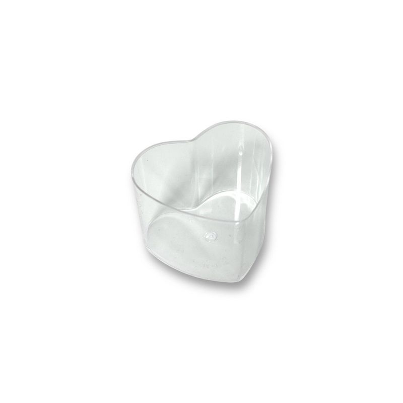 GENERICO - Pack 20 Vasos Shots Corazon Mini Postres Dulces 70ml