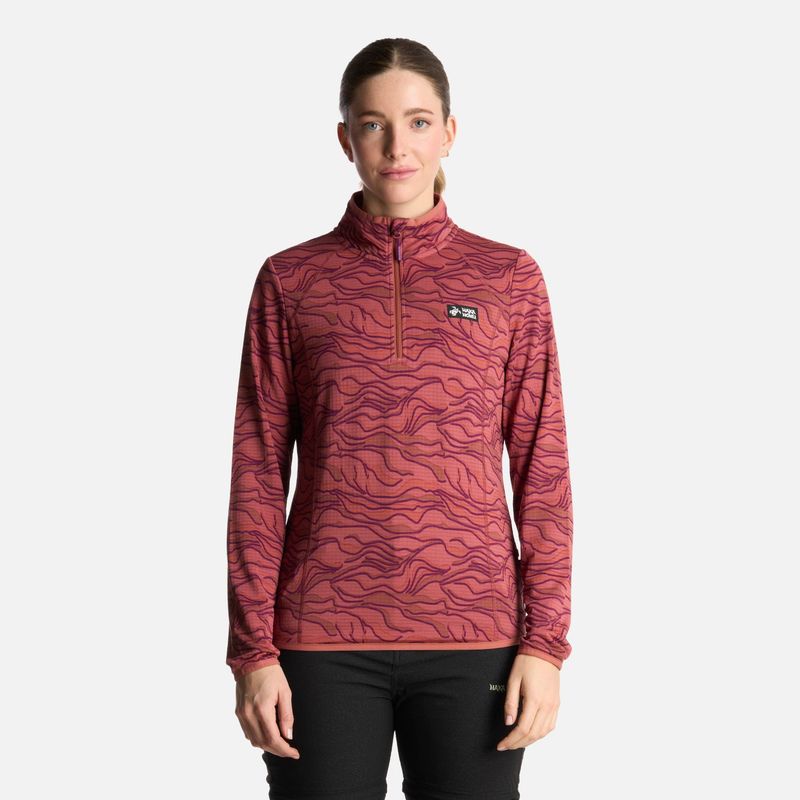 HAKA HONU - Polerón Mujer Taina Print Terracota Haka Honu