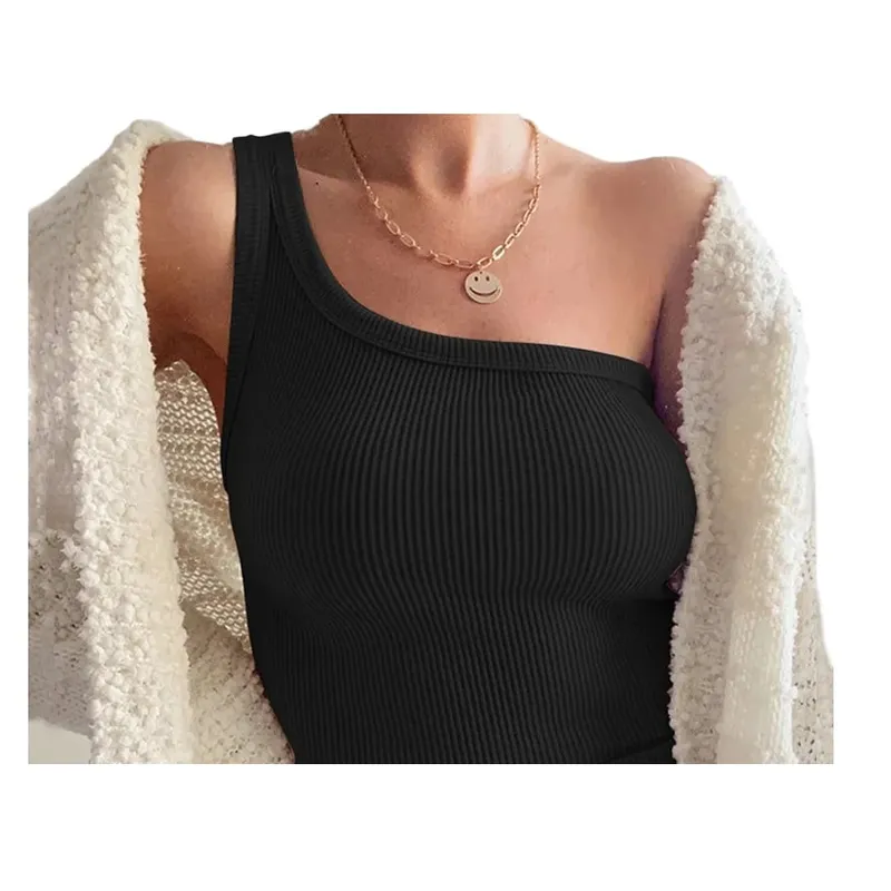 GARSIL - Body Casual Deportivo Corte Asimetrico Un Hombro Para Mujer