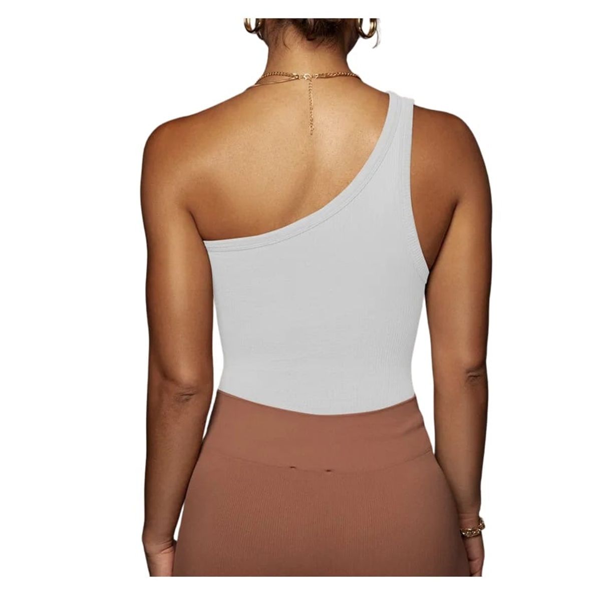 GARSIL - Body Casual Deportivo Corte Asimetrico Un Hombro Para Mujer