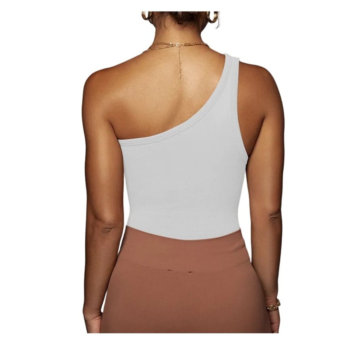 GARSIL - Body Casual Deportivo Corte Asimetrico Un Hombro Para Mujer