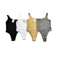 GARSIL - Body Casual Deportivo Corte Asimetrico Un Hombro Para Mujer