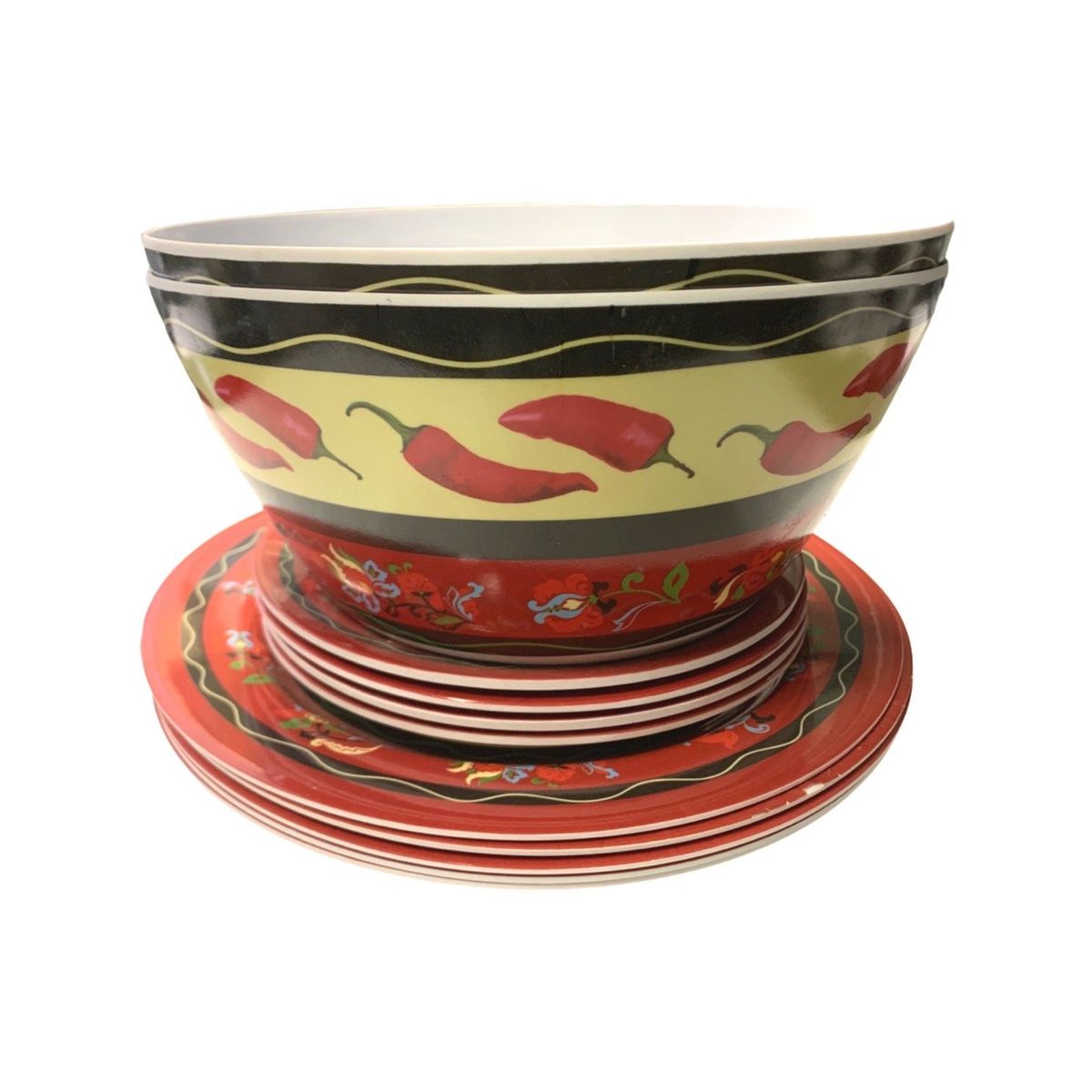 BONITA HOME - Juego Vajilla Bonita Home 10 Piezas Melamina Mod Bh-aj-01