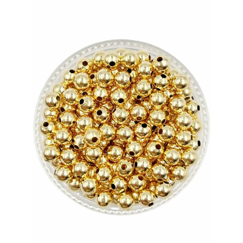 GENERICO - Balines Grandes Para Bisutería De Baño De Oro 5gr - Dorado - Talla única