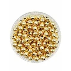 GENERICO - Balines Grandes Para Bisutería De Baño De Oro 5gr - Dorado - Talla única