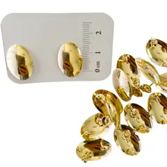GENERICO - Set De 6 Pares De Bases De Aros Con Baño De Oro Modelos 1 - Dorado