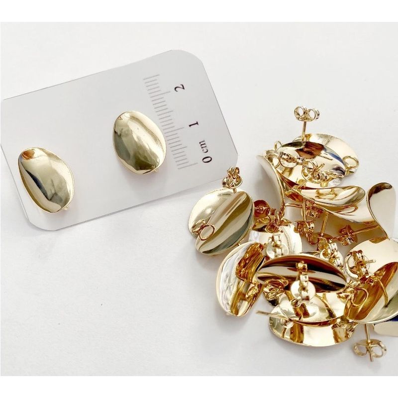 GENERICO - Set De 6 Pares De Bases De Aros Con Baño De Oro Modelos 1 - Dorado
