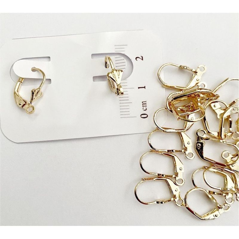 GENERICO - Set De 6 Pares De Bases De Aros Con Baño De Oro Modelos 1 - Dorado