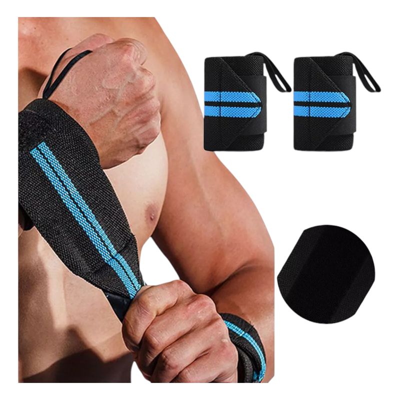 VICALLY FASHION - Par Muñequera Elástica Ajustable Deportiva Pesas Gym crosfit