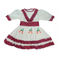 MORLAN - Vestido Niña Huasa/chinita Fiestas Patrias Chile Talla 0 Y 1