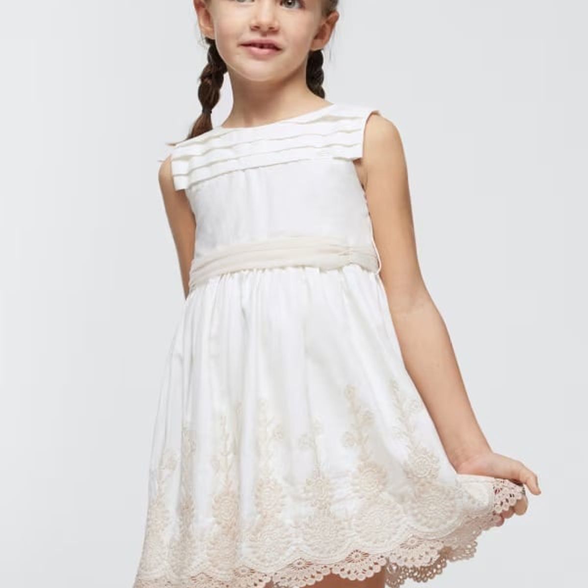 MAYORAL - Vestido bordado Better Cotton niña