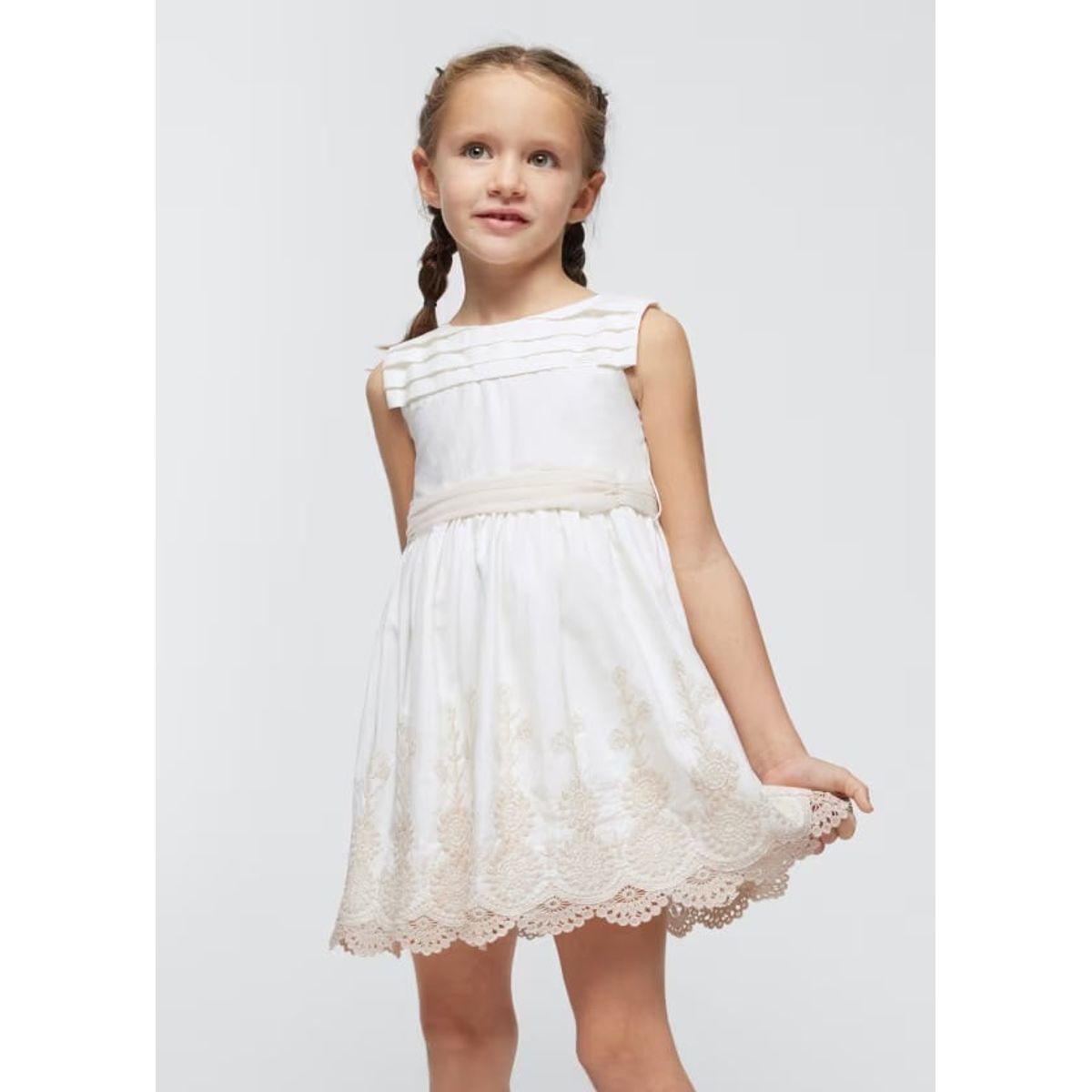 MAYORAL - Vestido bordado Better Cotton niña