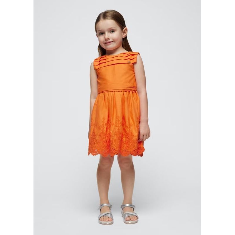 MAYORAL - Vestido bordado Better Cotton niña
