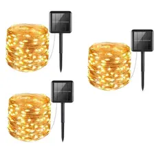 GENERICO - Pack x3 Guirnalda 300 Led Alambre Hada Boda 30mts Calido