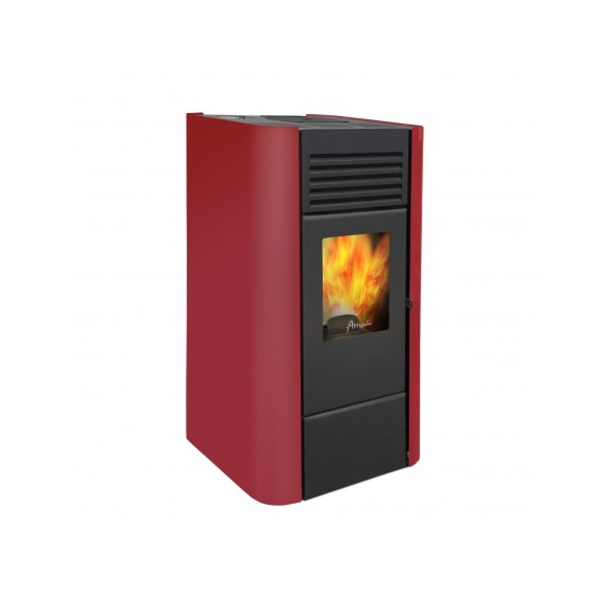 AMESTI - Calefactor a Pellet Milano Rojo Amesti