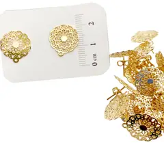 GENERICO - Set De 6 Pares De Bases De Aros Con Baño De Oro Modelos 4