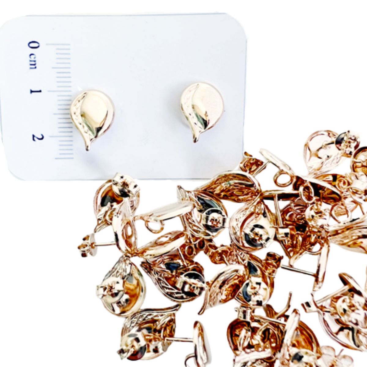 GENERICO - Set De 6 Pares De Bases De Aros Con Baño De Oro Modelos 4