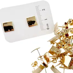 GENERICO - Set De 6 Pares De Bases De Aros Con Baño De Oro Modelos 4