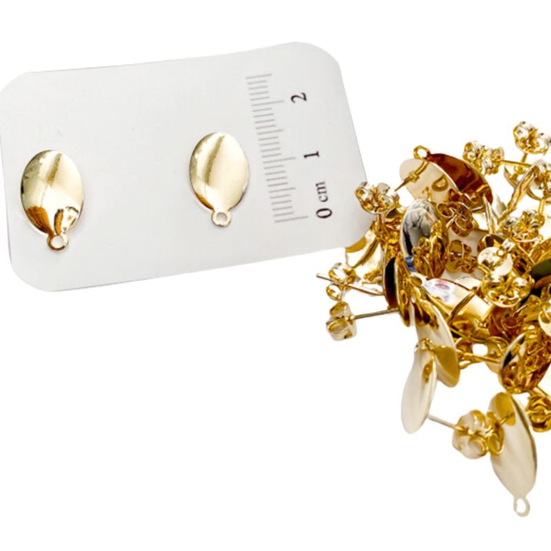GENERICO - Set De 6 Pares De Bases De Aros Con Baño De Oro Modelos 4