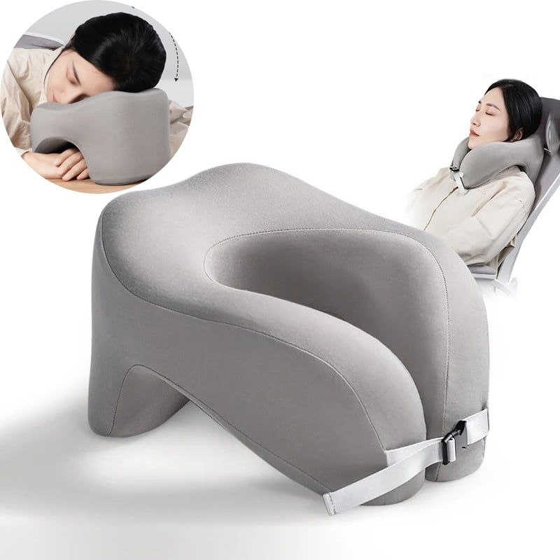 SONEC - Cojin Almohada Ergonomico Descanso Trabajo Estudio o Viaje Avion Bus