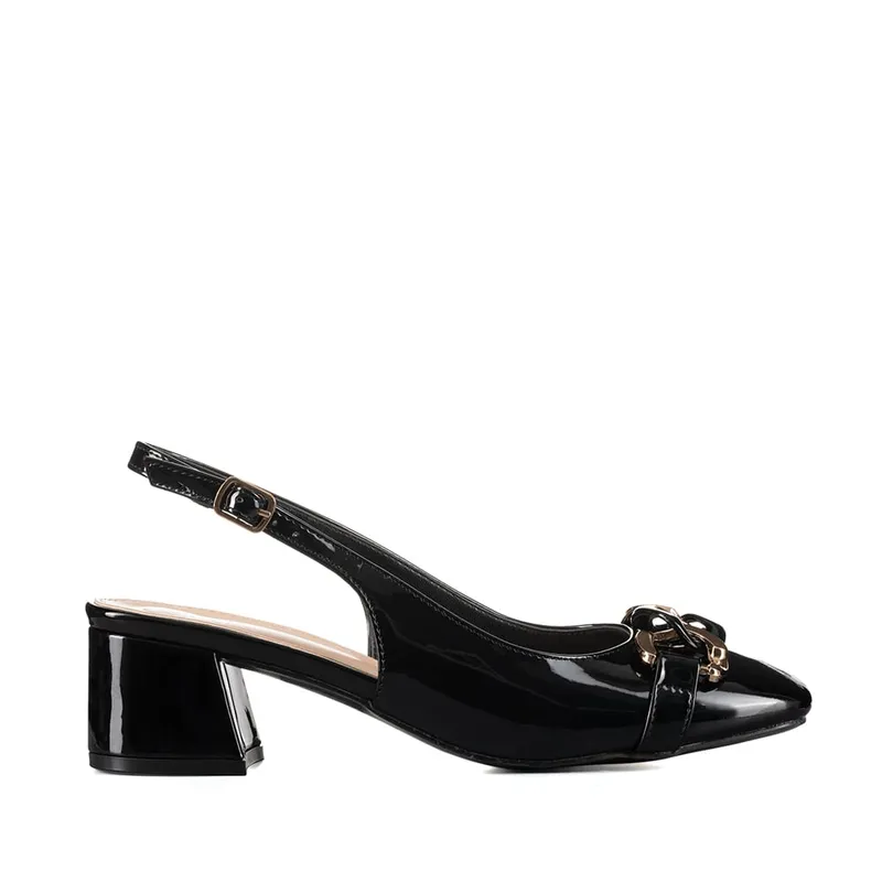 WEIDE - Zapatos Taco Casual Mujer Vintage Charol Hebilla Weide GHE32