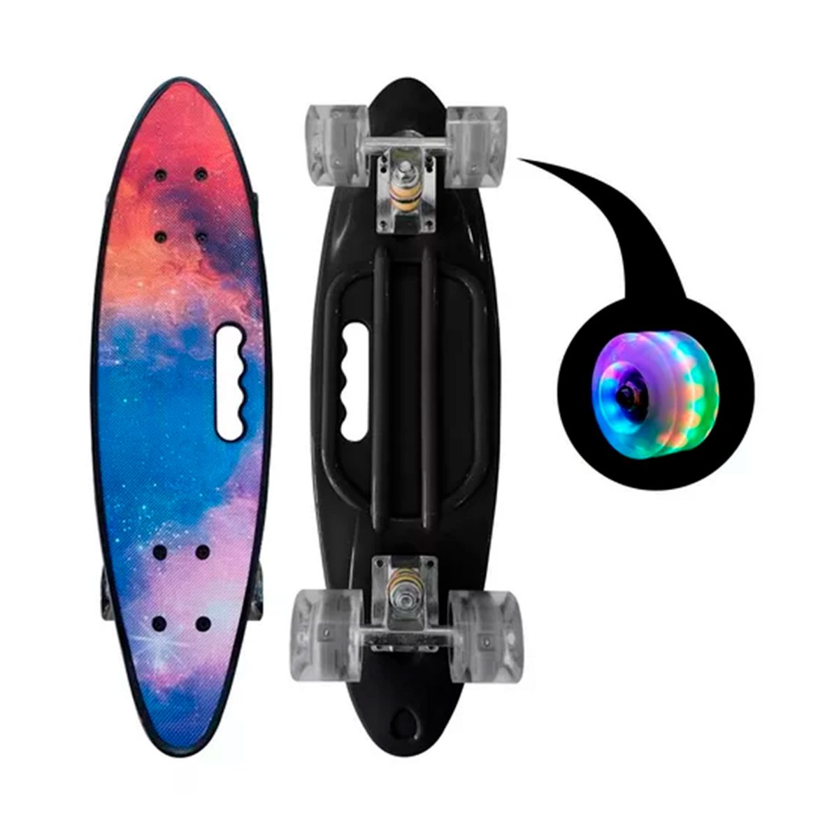 GENERICO - Skate Penny Cruiser Patineta Universe Ruedas Led Niños