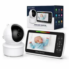 GENERICO - Monitor Bebé SM650 Con Cámara 5 Pulgadas HD Sin WiFi Visión Nocturna