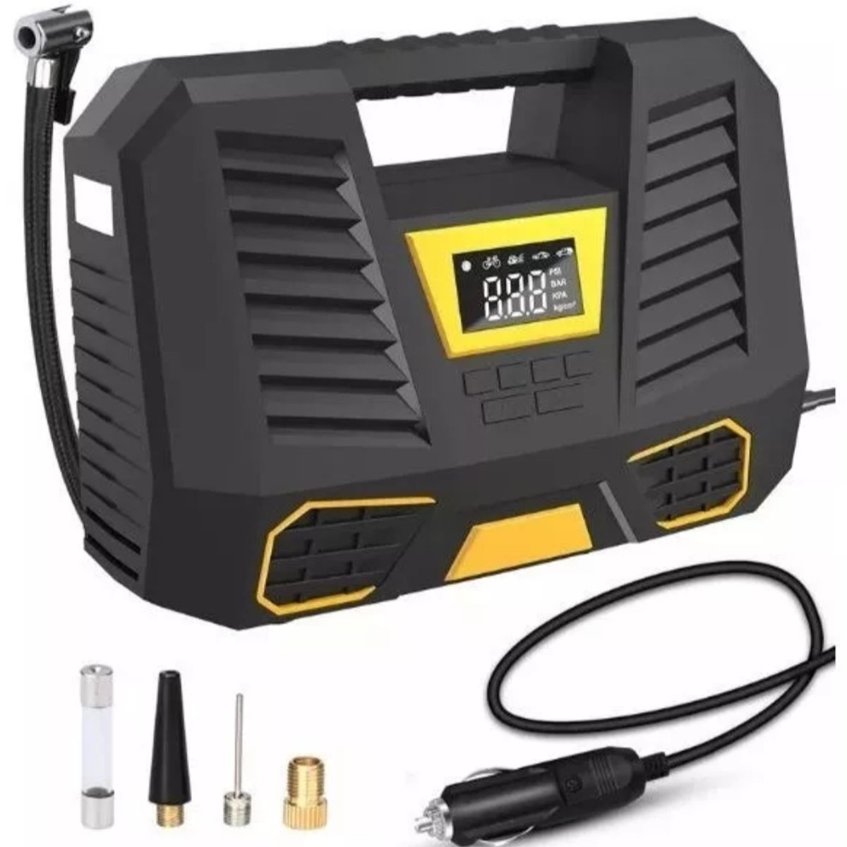 GENERICO - Mini Compresor De Aire Portátil Digital Linterna Auto Hogar