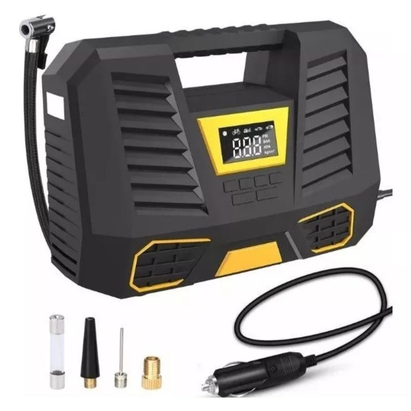 GENERICO - Mini Compresor De Aire Portátil Digital Linterna Auto Hogar