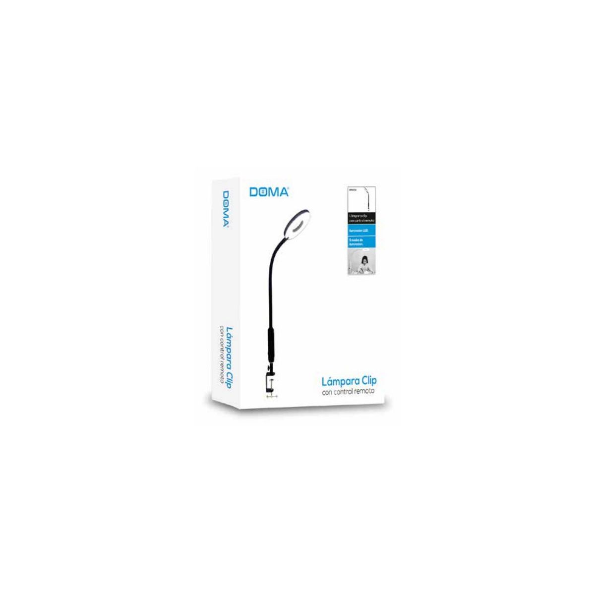 DOMA - Lámpara Escritorio Clip Flexible Usb Con Control Remoto - SC