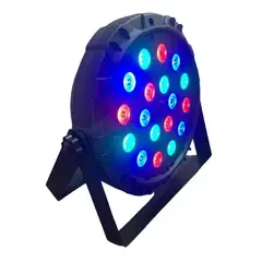 GENERICO - Foco Par Slim 18 Led Luminosidad Rgb Dmx