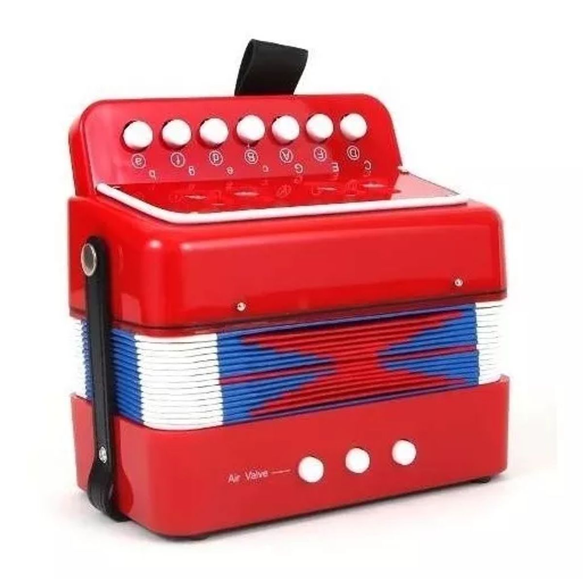 GENERICO - Mini Acordeón De Juguete 7 Acordes Y 2 Bajos