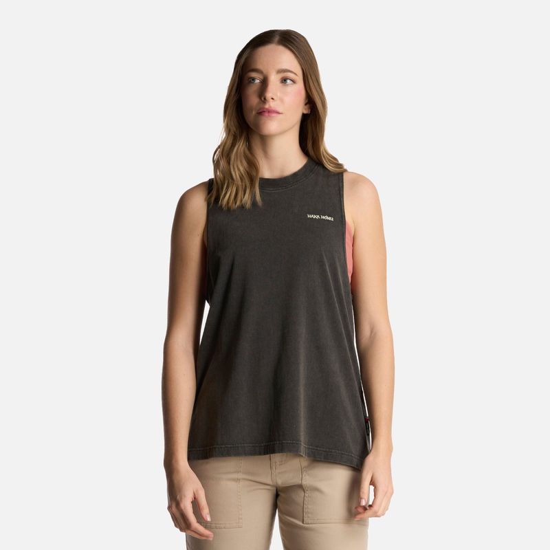 HAKA HONU - Polera Mujer Cornisa Negro Haka Honu