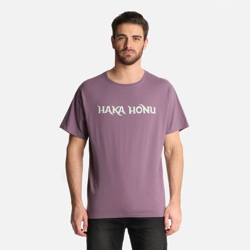 HAKA HONU - Polera Hombre Logo Morado Claro Haka Honu