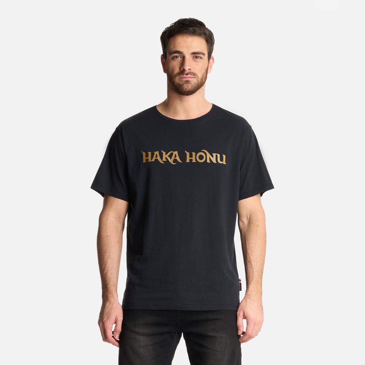 HAKA HONU - Polera Hombre Logo Negro Haka Honu