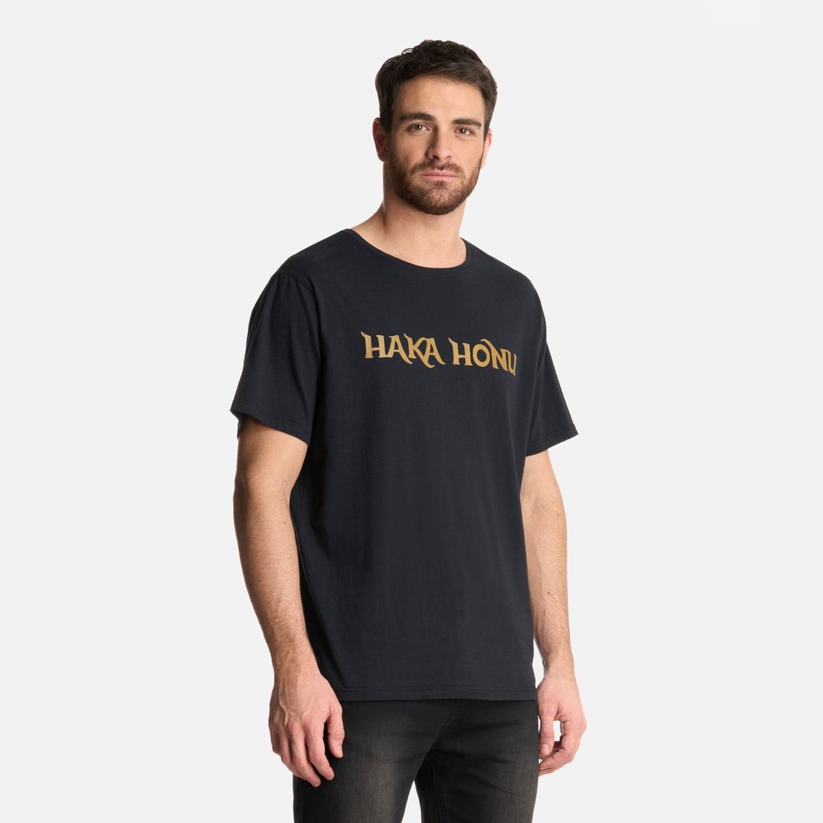 HAKA HONU - Polera Hombre Logo Negro Haka Honu