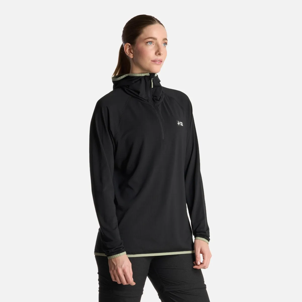 HAKA HONU - Polerón Mujer Taina Pro Negro Haka Honu